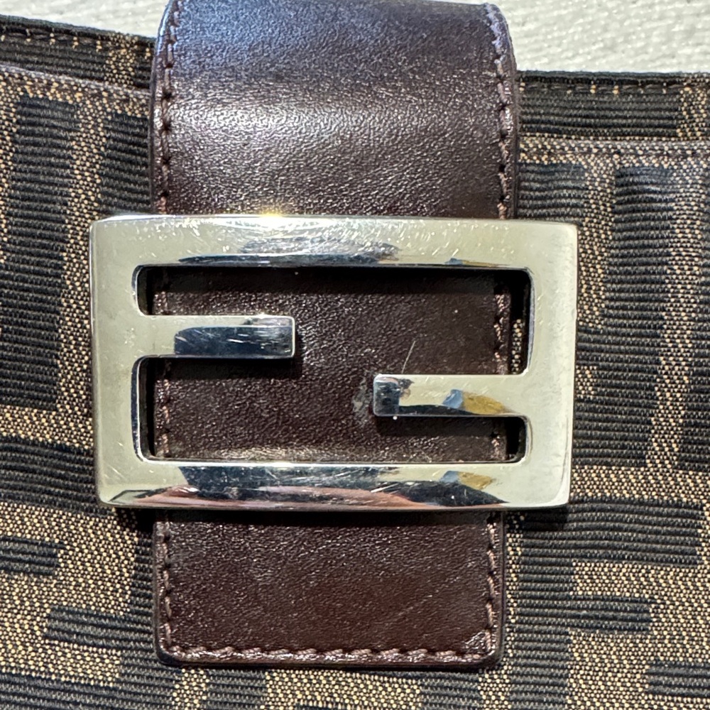 Fendi Dark Brown FF Monogram Shoulder Bag - Picture 5 of 10